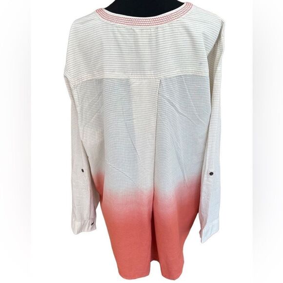 Sonoma split neckline ombré tunic with tab sleeves size 2X - Picture 3 of 6